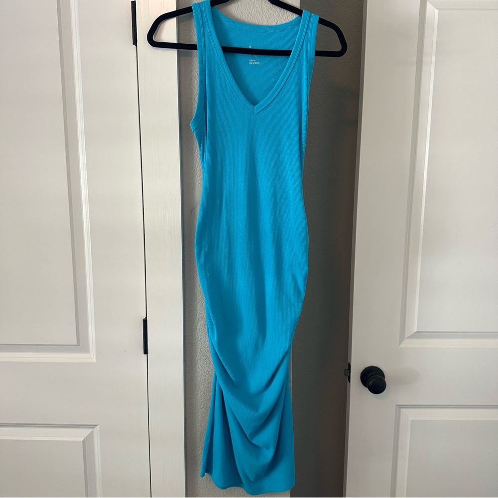a new day Vibrant Blue Midi Dress